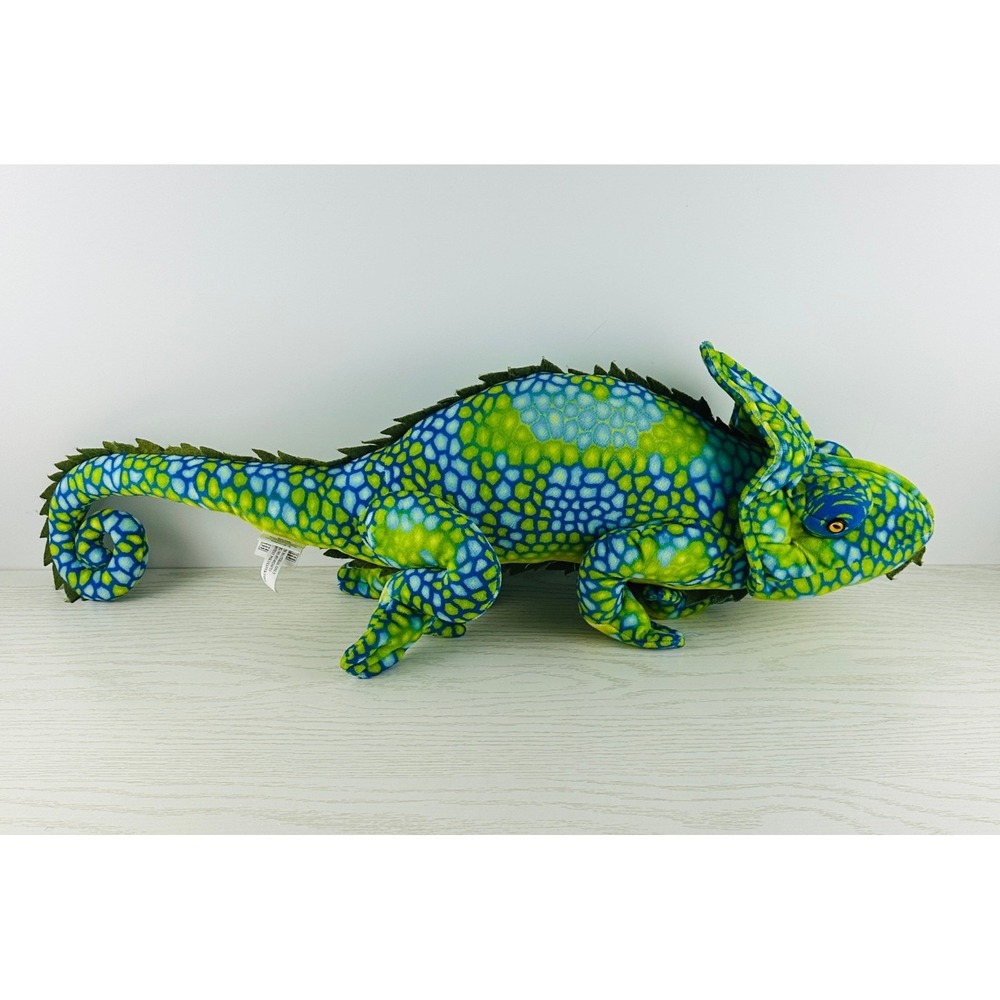 RinoveltY‎ Plush Chameleon Lizard Stuffed Animal Toy Blue Green